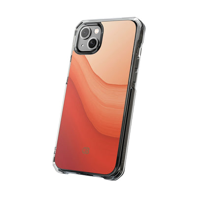 Terracotta Flow · Clear Impact Magnetic Phone Case for iPhone · Orange
