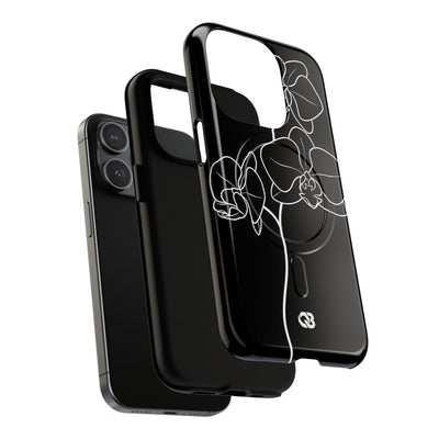 Black Tough 2.0 Magsafe Phone Case for iPhone - Noir Alabaster Orchid