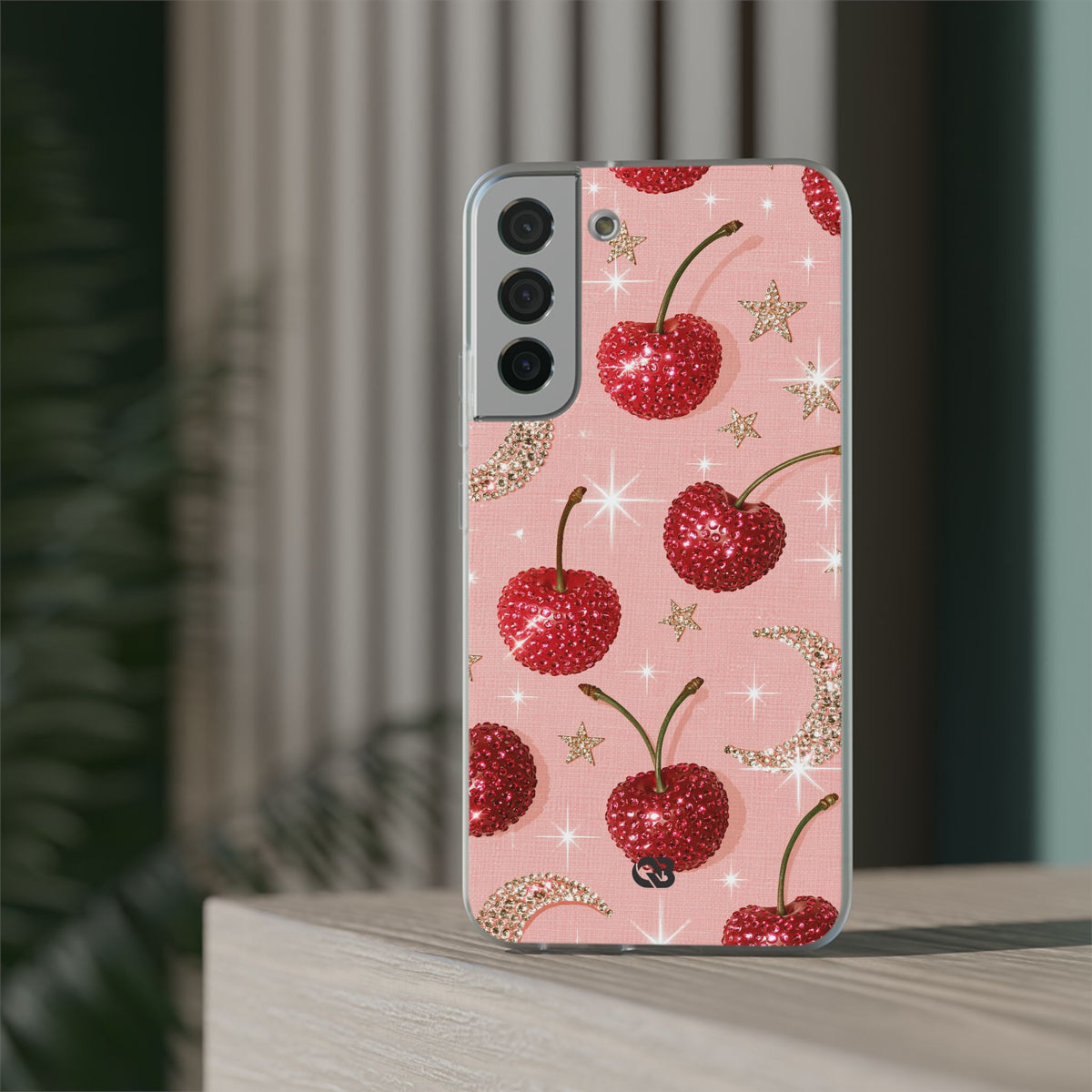 Bedazzled Ruby Cherries · Lite Phone Case for Samsung · Pink