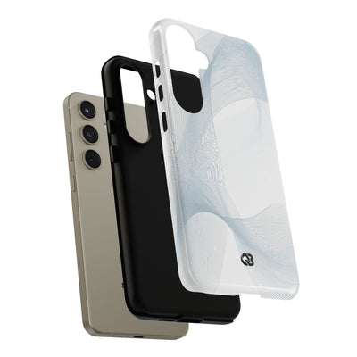 White Tough Phone Case for Samsung - Arctic Line Current