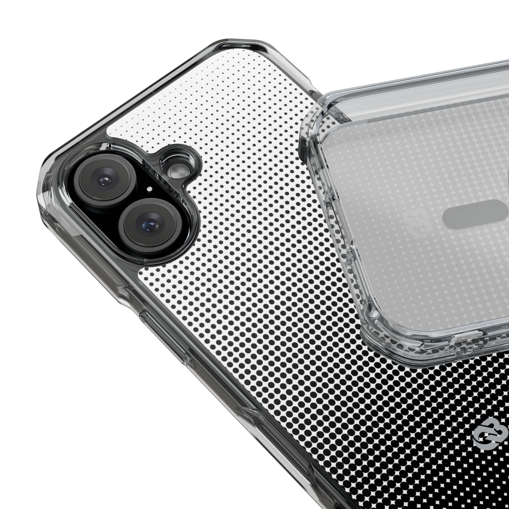 Black Impact MagSafe Phone Case for iPhone - Obsidian Halftone Flux