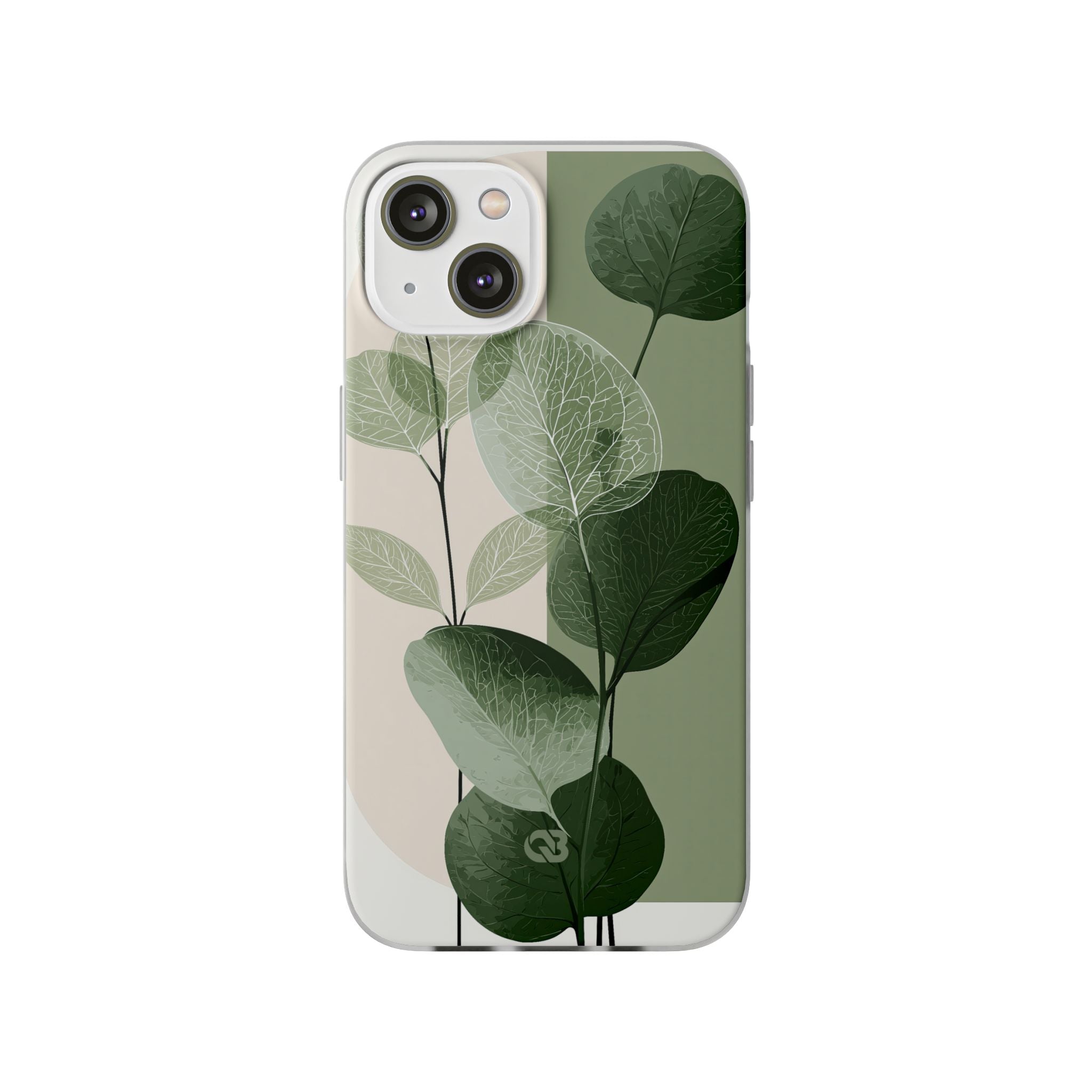 Green Lite Phone Case for iPhone - Sage Leaf Skeletals