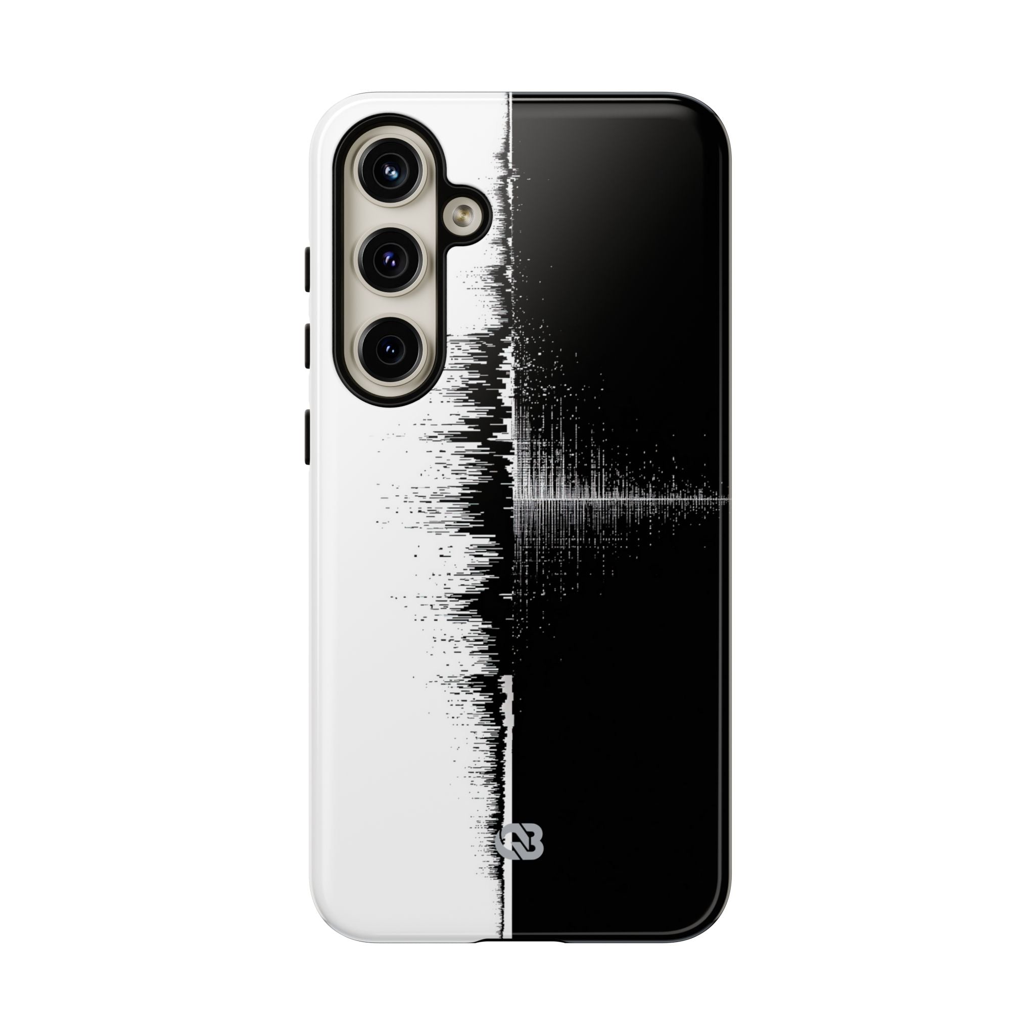 Black Tough Phone Case for Samsung - Static Signal Split