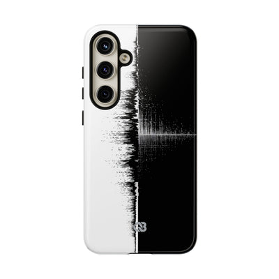 Black Tough Phone Case for Samsung - Static Signal Split