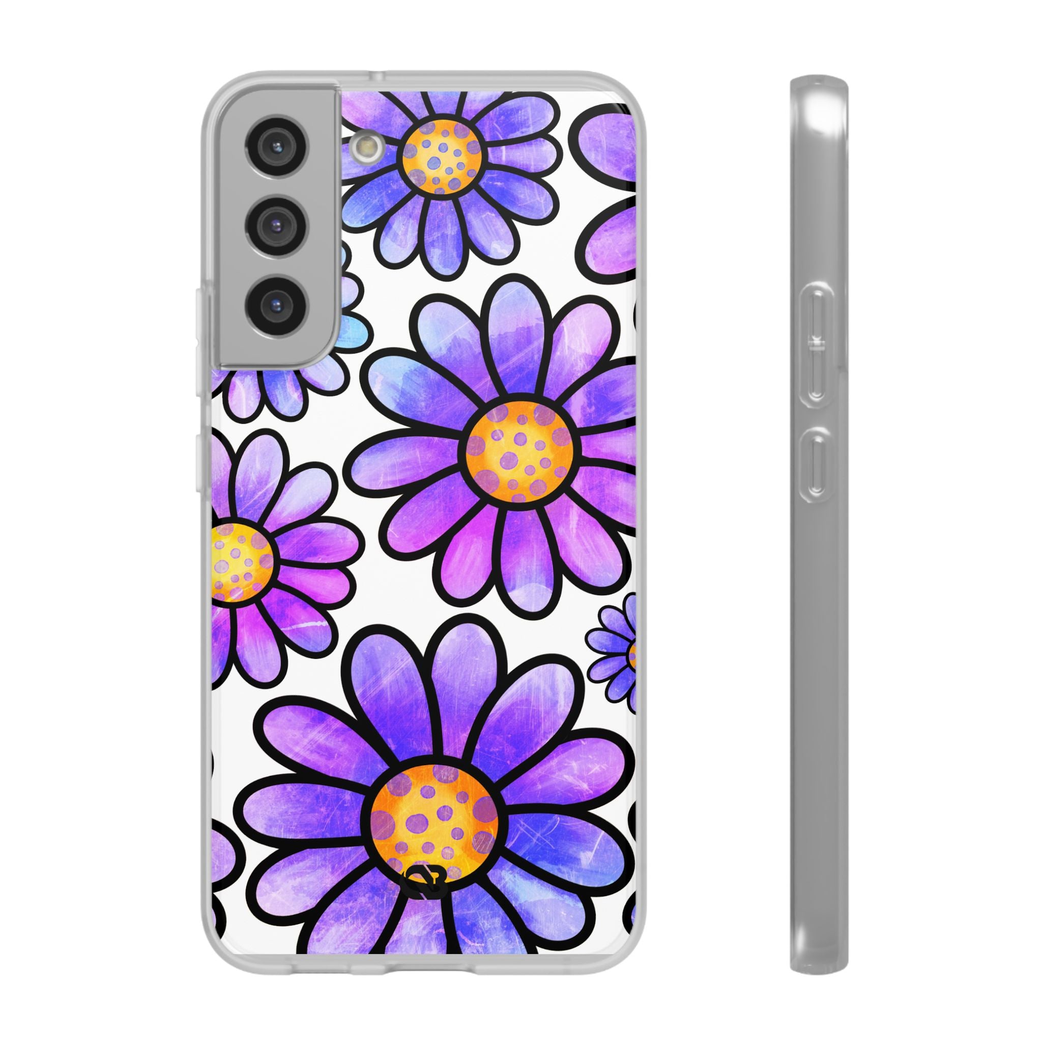 Violet Grunge Bloom · Soft Handyhülle für Samsung