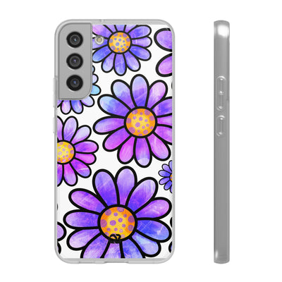 Violet Grunge Bloom · Soft Handyhülle für Samsung