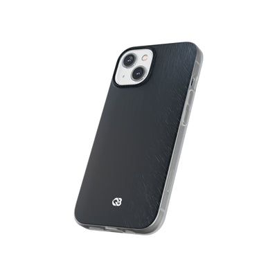 Black Lite Phone Case for iPhone - Midnight Brushed Grain