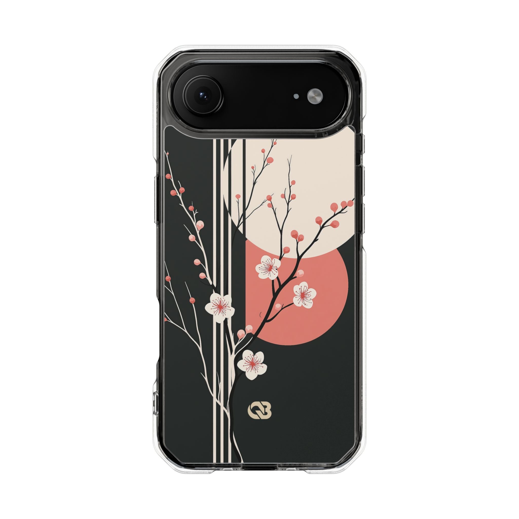Black Impact MagSafe Phone Case for iPhone - Kyoto Midnight Blossom