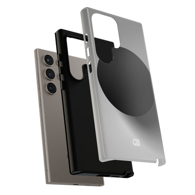 Grey Tough Phone Case for Samsung - Matte Onyx Sphere