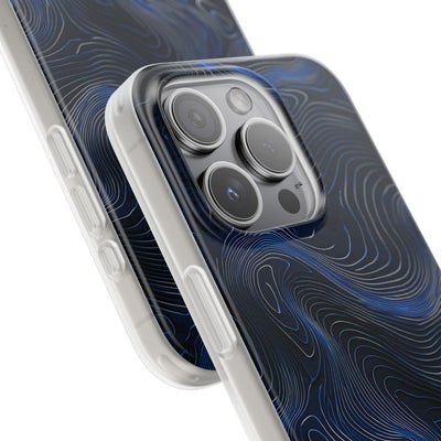 Blue Lite Phone Case for iPhone - Cobalt Contour Ridge