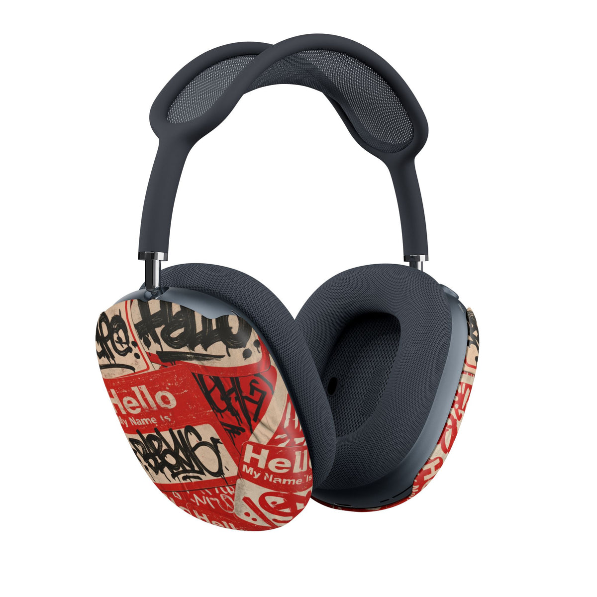 Slap Tag Collage · Hard Case for AirPods Max · Red