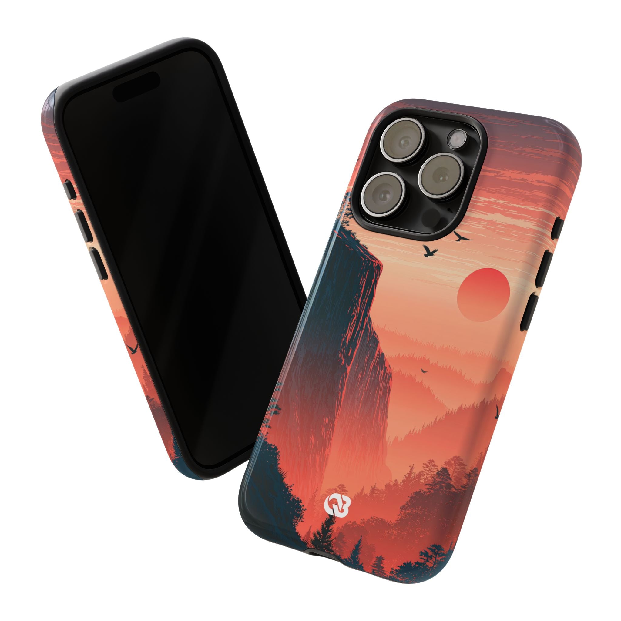 Orange Tough Phone Case for iPhone - Crimson Ridge Flight