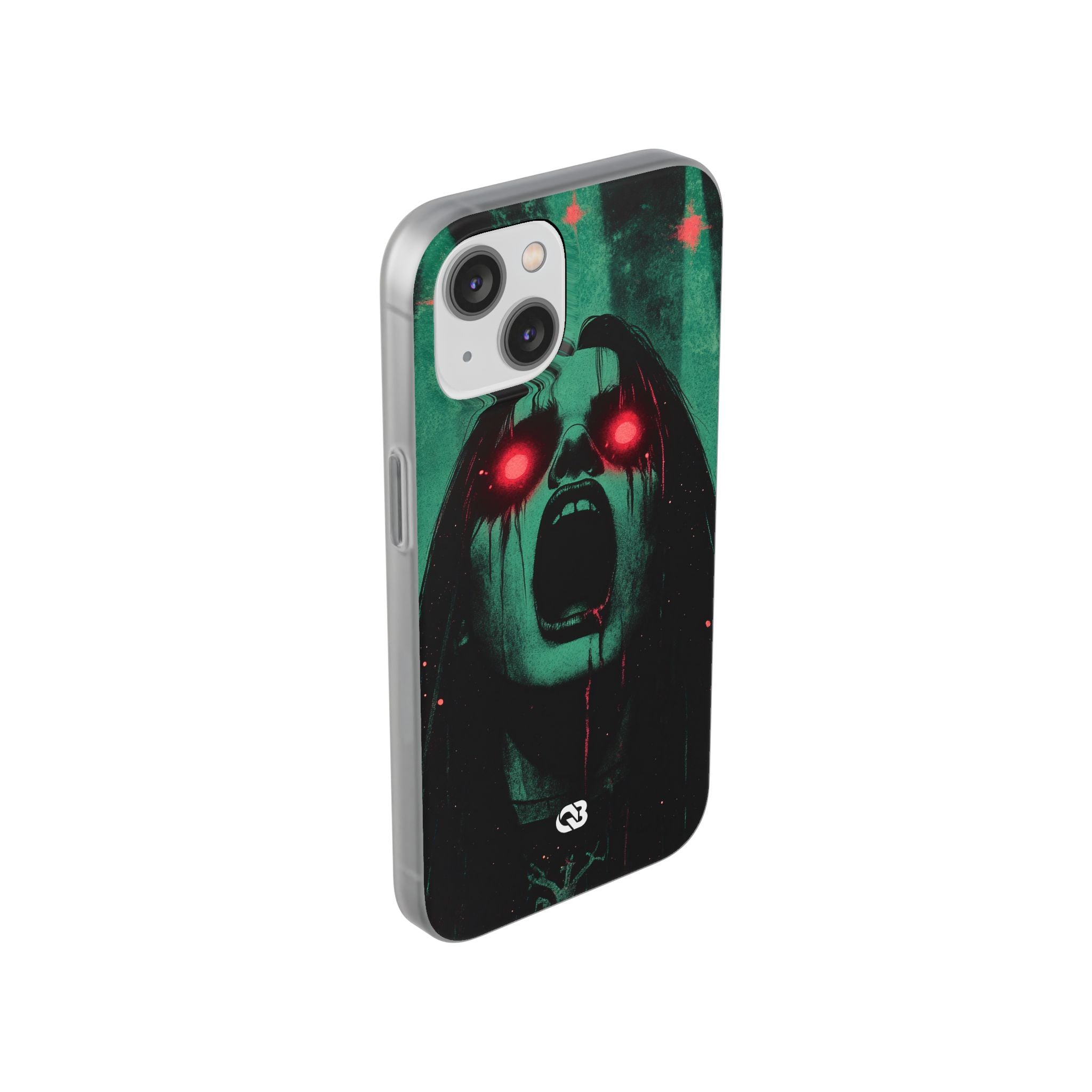 Crimson Emerald Scream · Soft Phone Case for iPhone