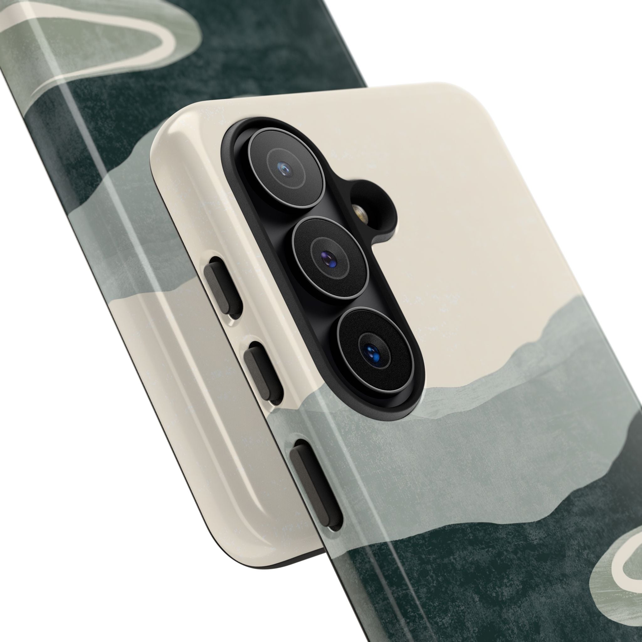 Green Tough Phone Case for Samsung - Misty Sage Valley