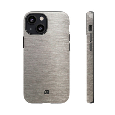 Brushed Silver Alloy · Tough Phone Case for iPhone · Silver