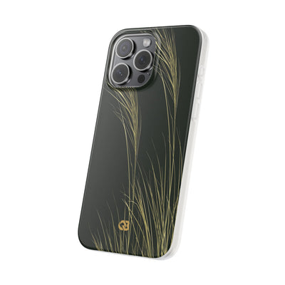 Green Lite Phone Case for iPhone - Midnight Gilded Grass