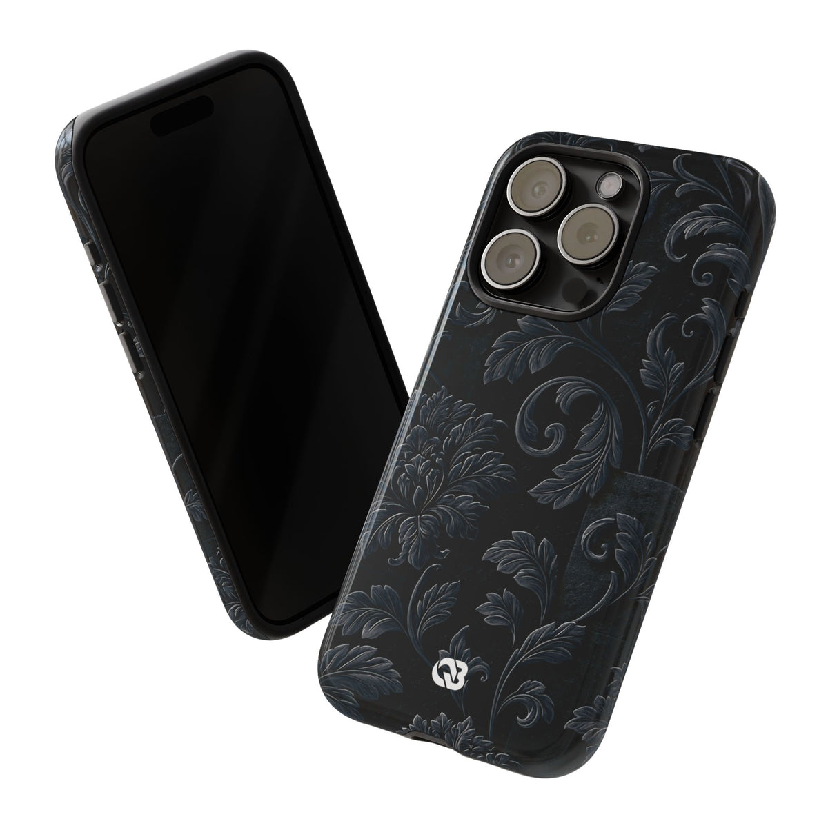 Obsidian Damask · Tough Phone Case for iPhone · Black