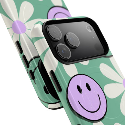 Smiley Daisy Glow iPhone 17 Pro Max Case - Tough+ - CASE•BOB