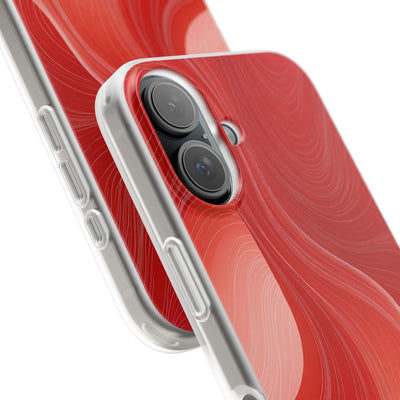 Red Lite Phone Case for iPhone - Crimson Silk Strands