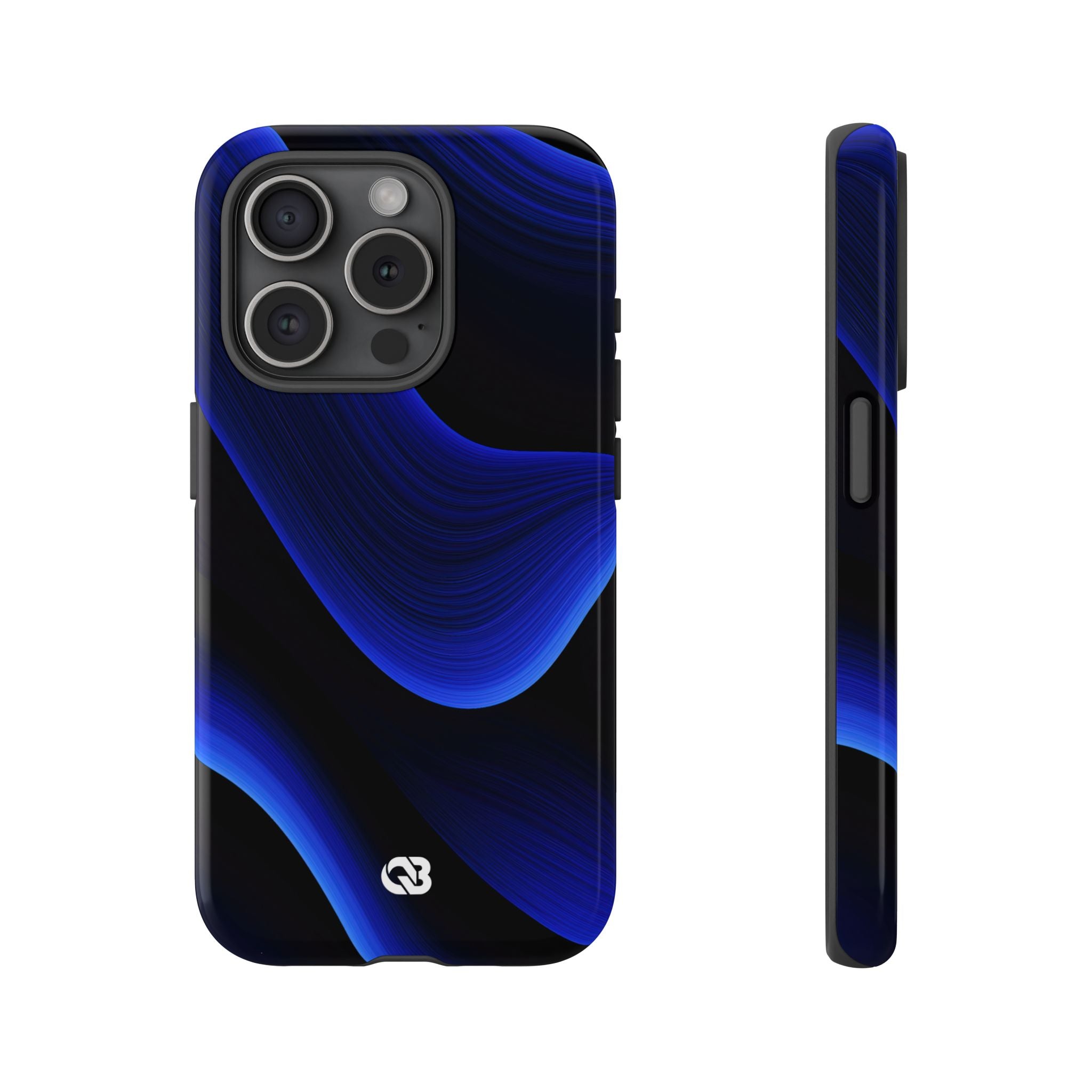 Blue Tough Phone Case for iPhone - Electric Cobalt Flow