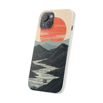 Beige Lite Phone Case for iPhone - Crimson Ridge Flow