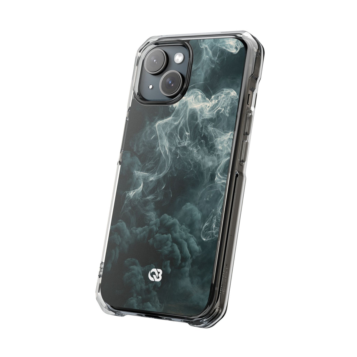 Luminescent Vapor Drift · Clear Impact Magnetic Phone Case for iPhone · Teal