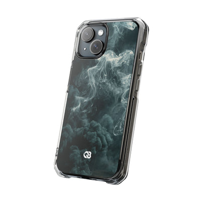 Luminescent Vapor Drift · Clear Impact Magnetic Phone Case for iPhone · Teal