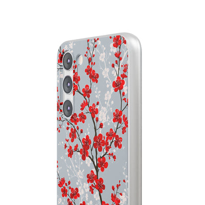 Grey Lite Phone Case for Samsung - Crimson Sakura Slate