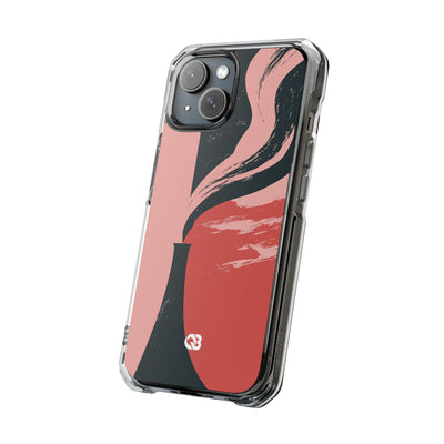 Pink Impact MagSafe Phone Case for iPhone - Cinder Rose Plume
