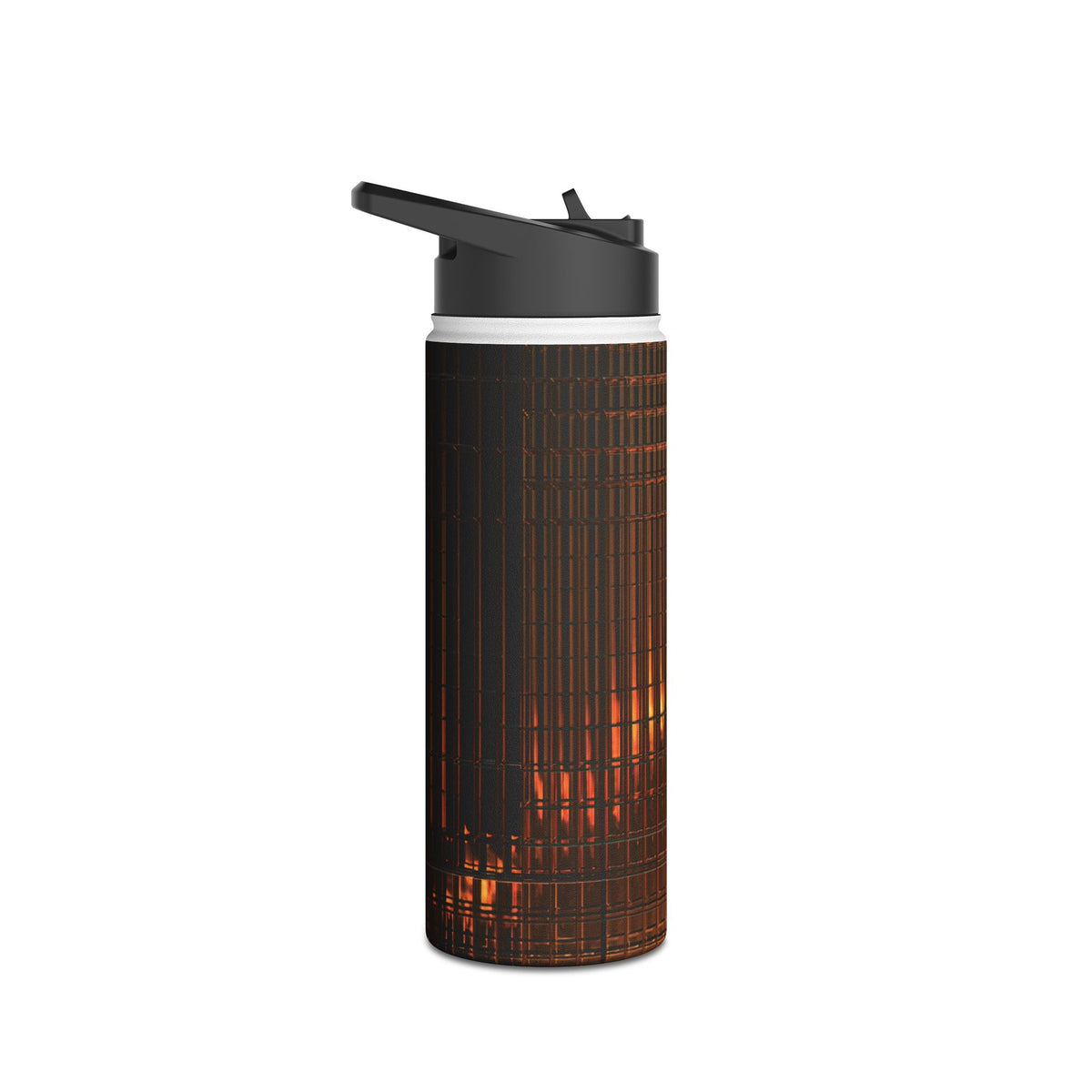 Luminous Grid · Insulated Water Bottle · Black