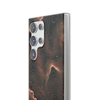 Orange Lite Phone Case for Samsung - Salmon Ridge Topo