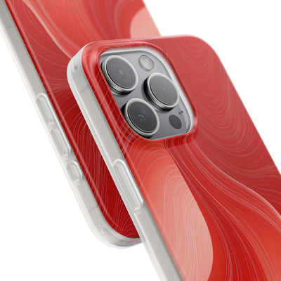 Red Lite Phone Case for iPhone - Crimson Silk Strands
