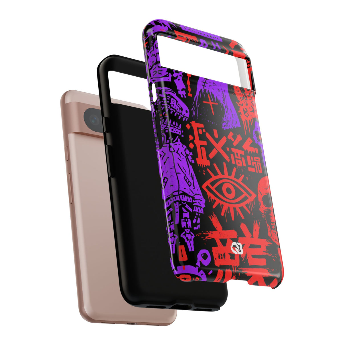 Underground Cyber Glyphs · Tough Phone Case for Pixel ·  Black