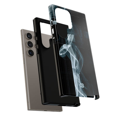 Black Tough Phone Case for Samsung - Arctic Vapor Grid