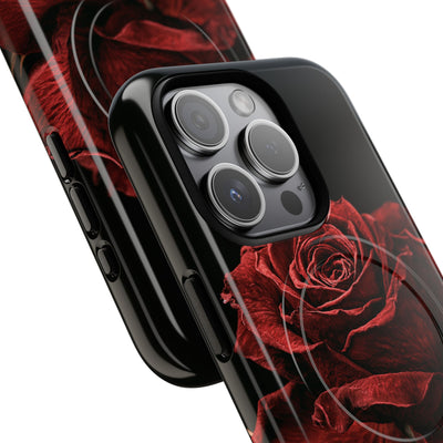 Crimson Noir Rose · Tough 2.0 Magnetic Phone Case for iPhone · Black