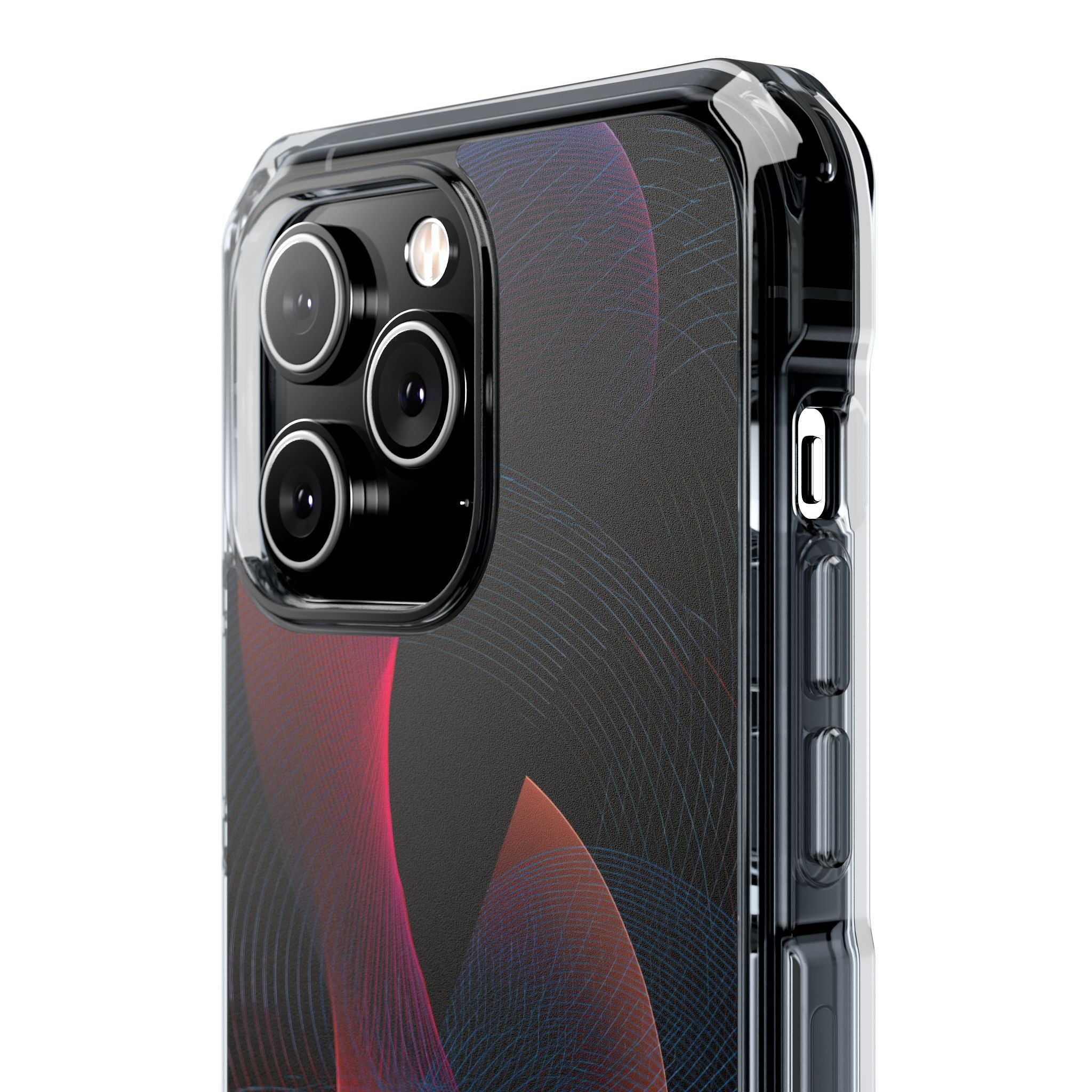 Black Impact MagSafe Phone Case for iPhone - Cobalt Crimson Flux