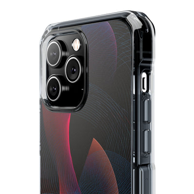 Black Impact MagSafe Phone Case for iPhone - Cobalt Crimson Flux