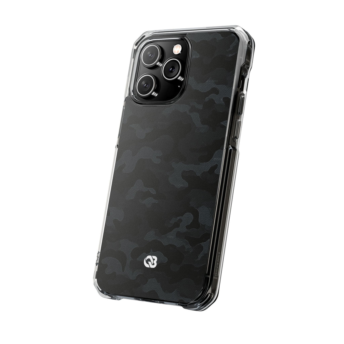 Blackout Urban Camo · Clear Impact Magnetic Phone Case for iPhone · Black