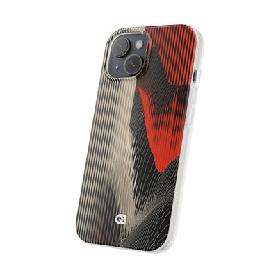 Red Lite Phone Case for iPhone - Crimson Pulse Topo