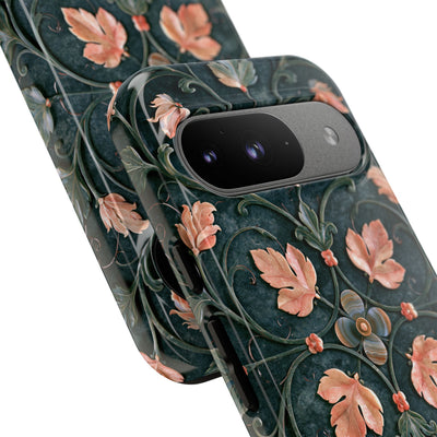 Florentine Rose Arabesque · Tough Phone Case for Pixel ·  Green