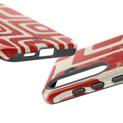 Vermilion Block Motif · Tough Phone Case for Samsung · Red