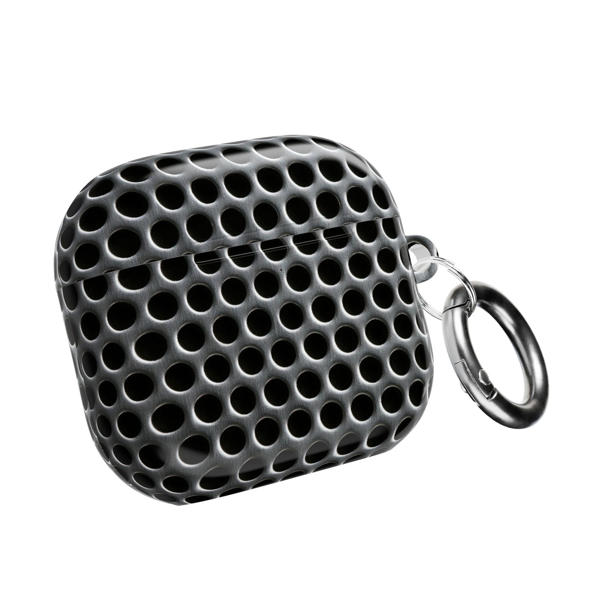 Brushed Perforated Steel · Hard Case for AirPods & AirPods Pro · Silver