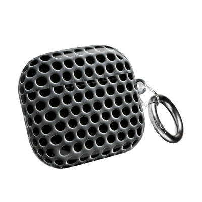 Brushed Perforated Steel · Hard Case for AirPods & AirPods Pro · Silver