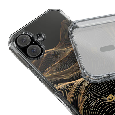 Black Impact MagSafe Phone Case for iPhone - Copper Topo Ridge
