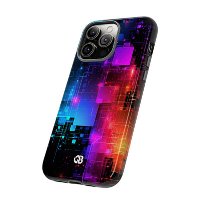 Spectral Circuit Grid · Tough Phone Case for iPhone · Black