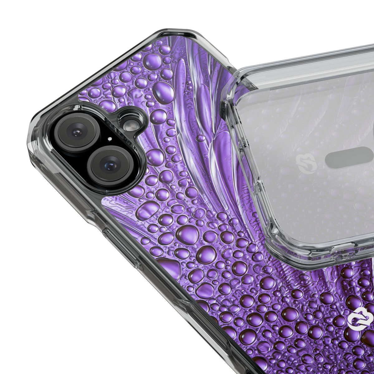 Violet Liquid Gel · Clear Impact Magnetic Phone Case for iPhone · Purple
