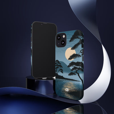 Moonlit Pine Horizon · Tough Phone Case for iPhone · Blue