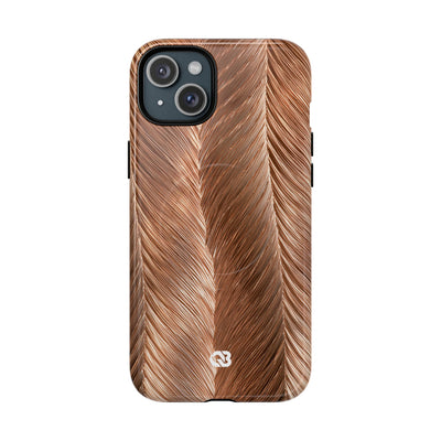 Rose Gold Weave · Tough 2.0 Magnetic Phone Case for iPhone · Brown