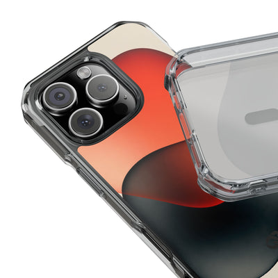 Translucent Crimson Form · Clear Impact Magnetic Phone Case for iPhone · Red