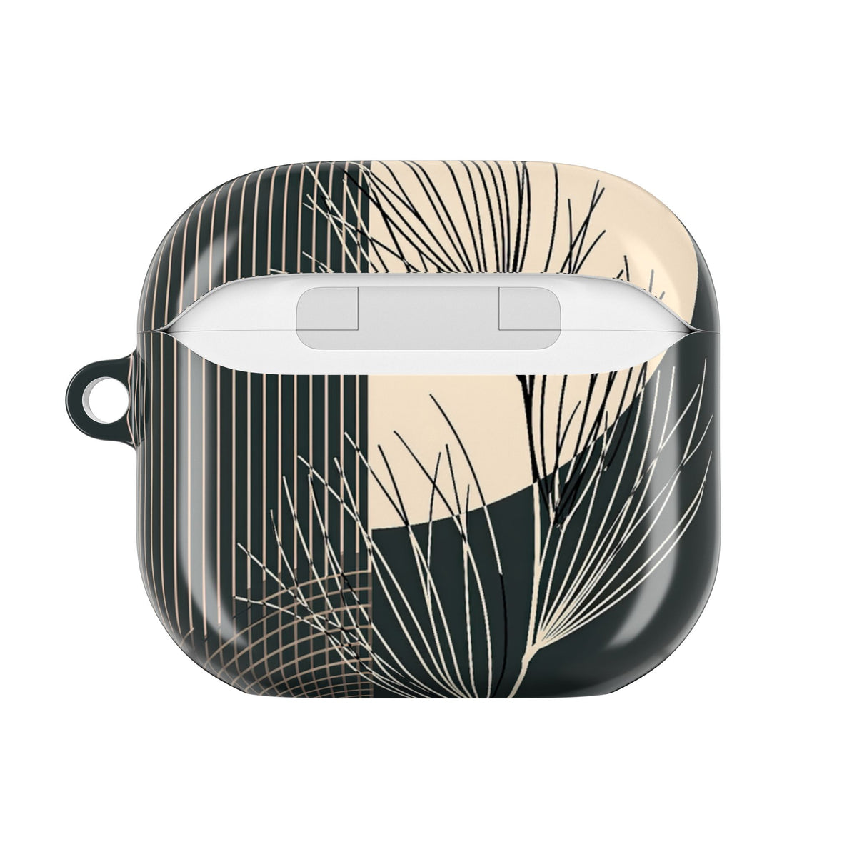 Botanical Crescent Linework · Hard Case for AirPods & AirPods Pro · Green